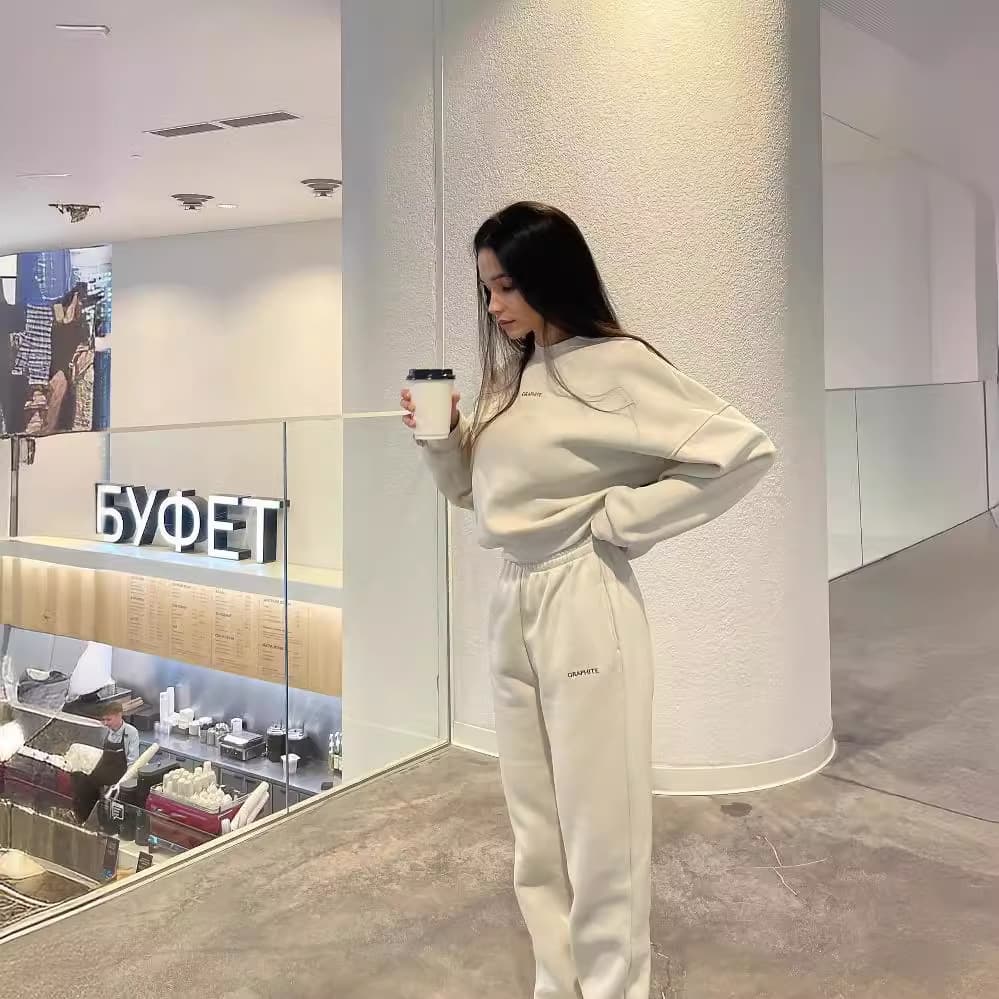 Fashionable And Versatile Embroidered Slim-fit Casual Sporty Two-piece Hoodie Set 7