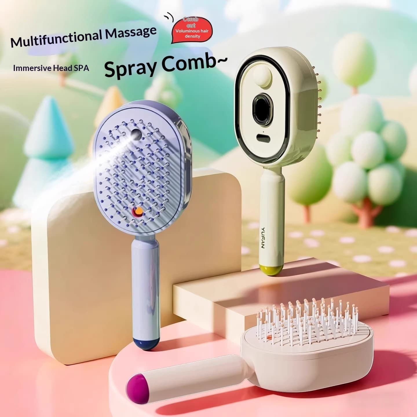 Electric Spray Airbag Massage Comb With Essential Oil Atomization For Hair Nourishment And Care 4