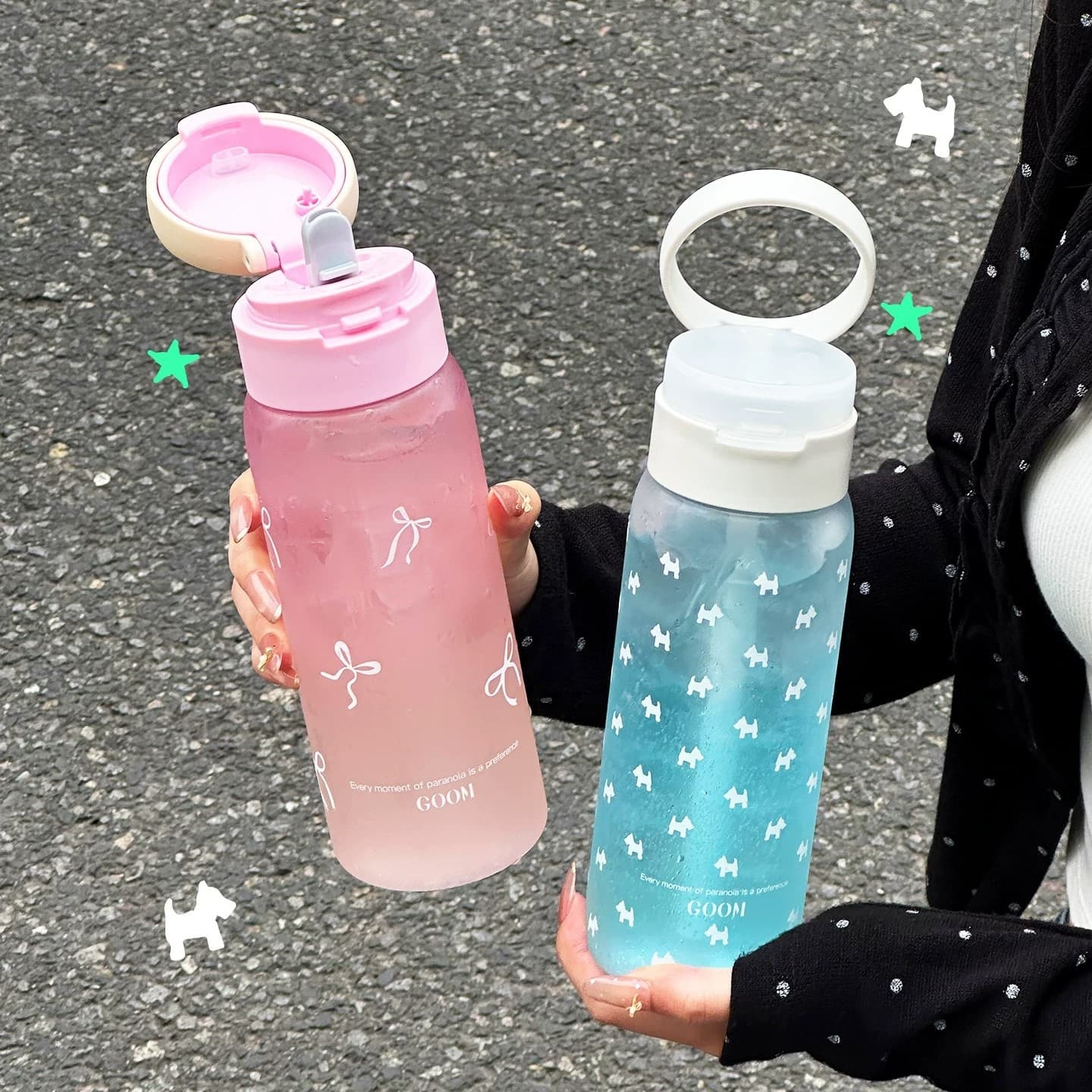 Straw Plastic Portable Cup For Women 3