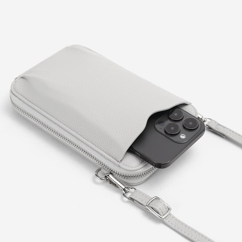 New-style Lychee-pattern Vertical Zip-around Phone Bag 10