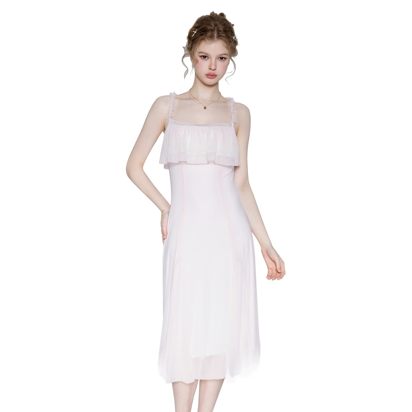 Lace Slimming Long Nightdress And Homewear Set 4
