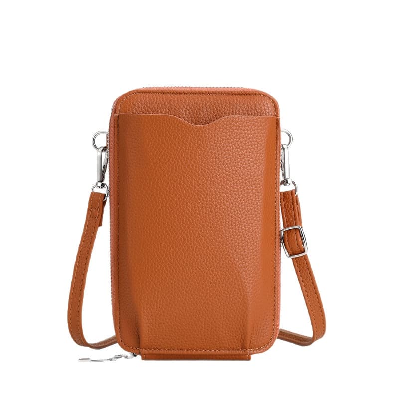 New-style Lychee-pattern Vertical Zip-around Phone Bag 6