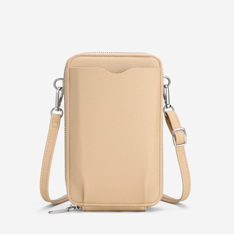 New-style Lychee-pattern Vertical Zip-around Phone Bag 7