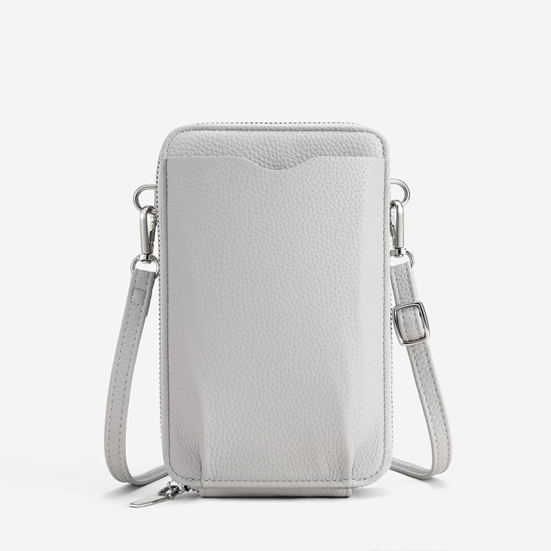 New-style Lychee-pattern Vertical Zip-around Phone Bag 4