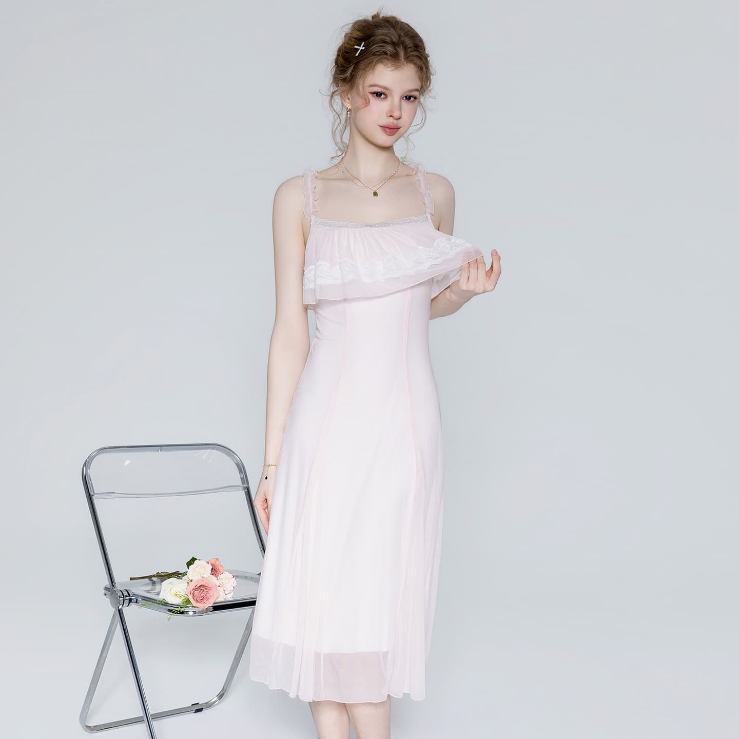 Lace Slimming Long Nightdress And Homewear Set 5