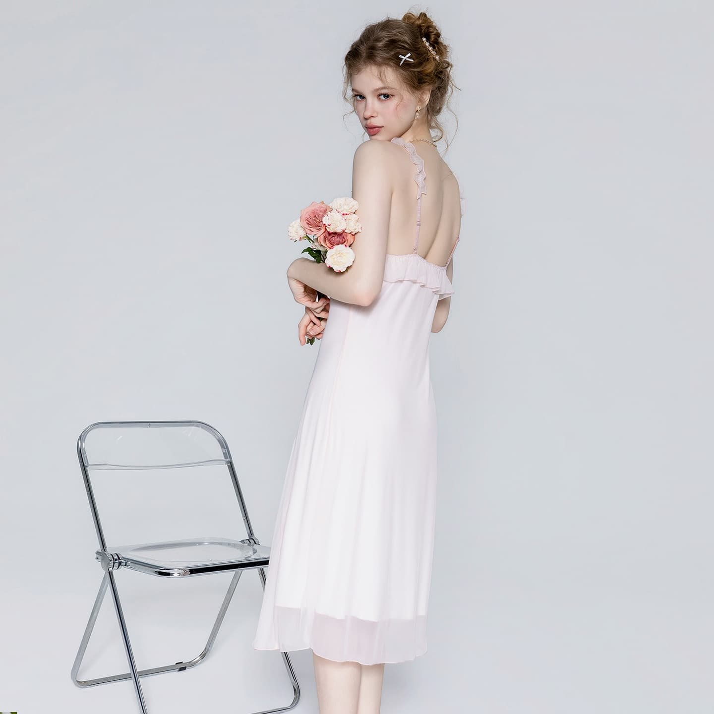 Lace Slimming Long Nightdress And Homewear Set 3