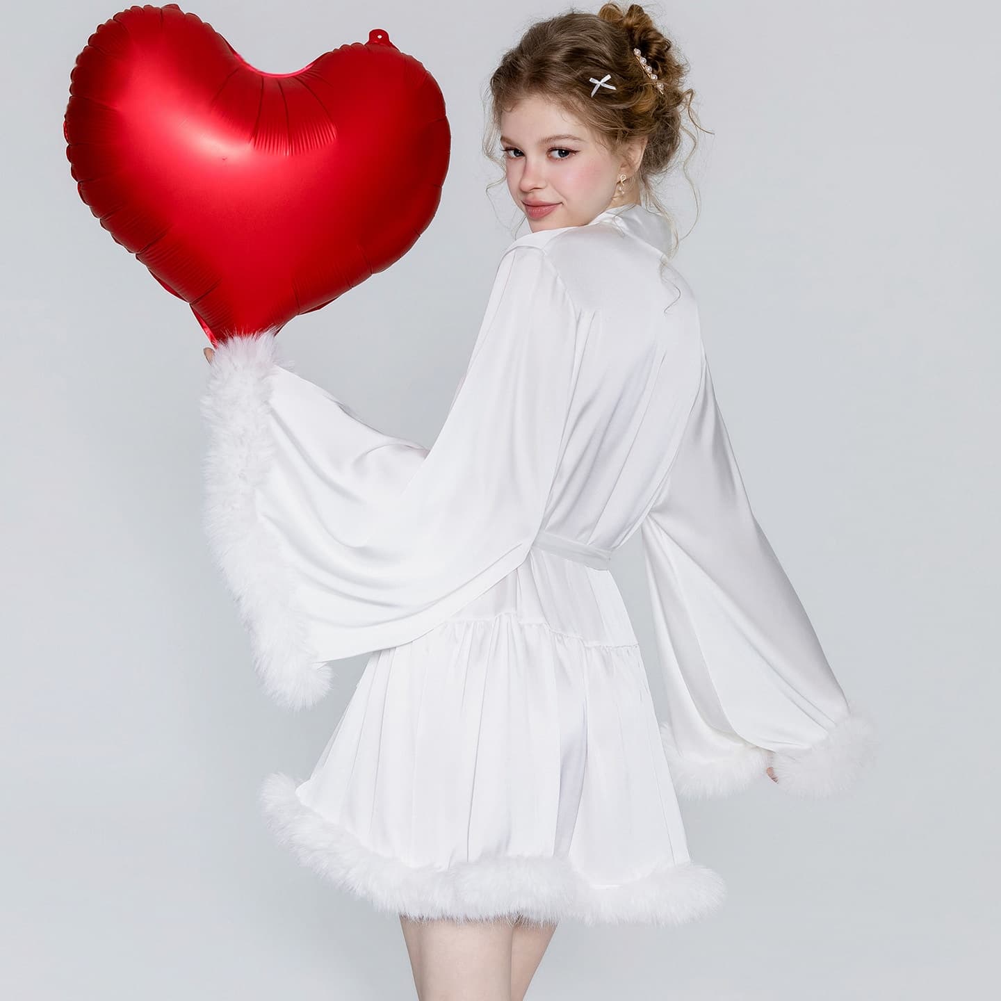 Loose And Comfortable Belted Cardigan Robe Nightgown 6
