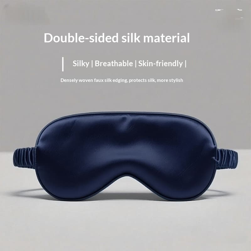 Double-sided Pure Silk Solid-color Eye Mask 9