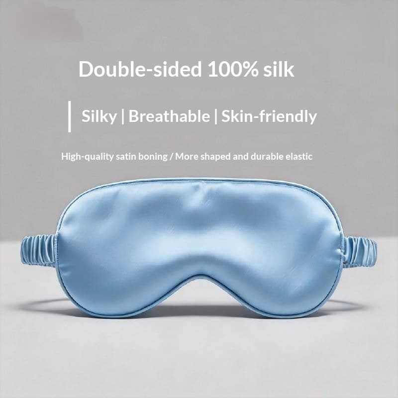 Double-sided Pure Silk Solid-color Eye Mask 2
