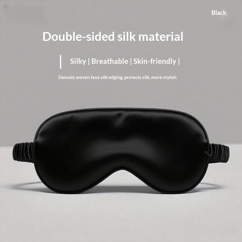 Double-sided Pure Silk Solid-color Eye Mask