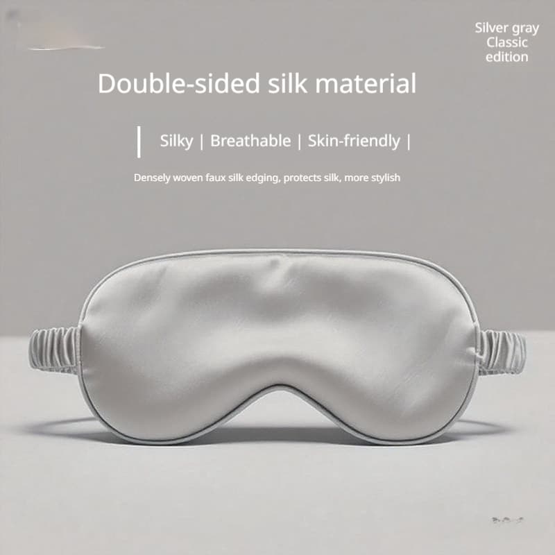 Double-sided Pure Silk Solid-color Eye Mask 13