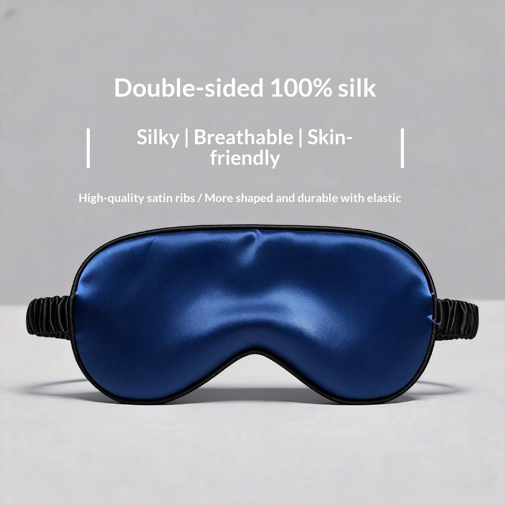 Double-sided Pure Silk Solid-color Eye Mask 4