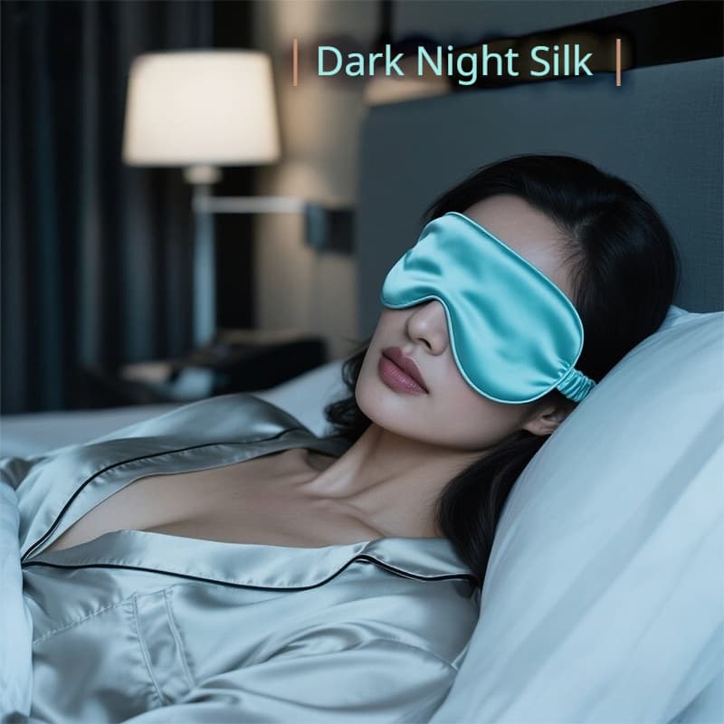Double-sided Pure Silk Solid-color Eye Mask 7