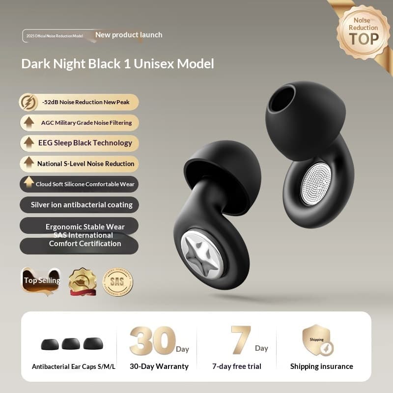 Dual-core Noise-canceling Sleep Earplugs Made Of Silicone That Remains Comfortable Even During Prolonged Wear 2