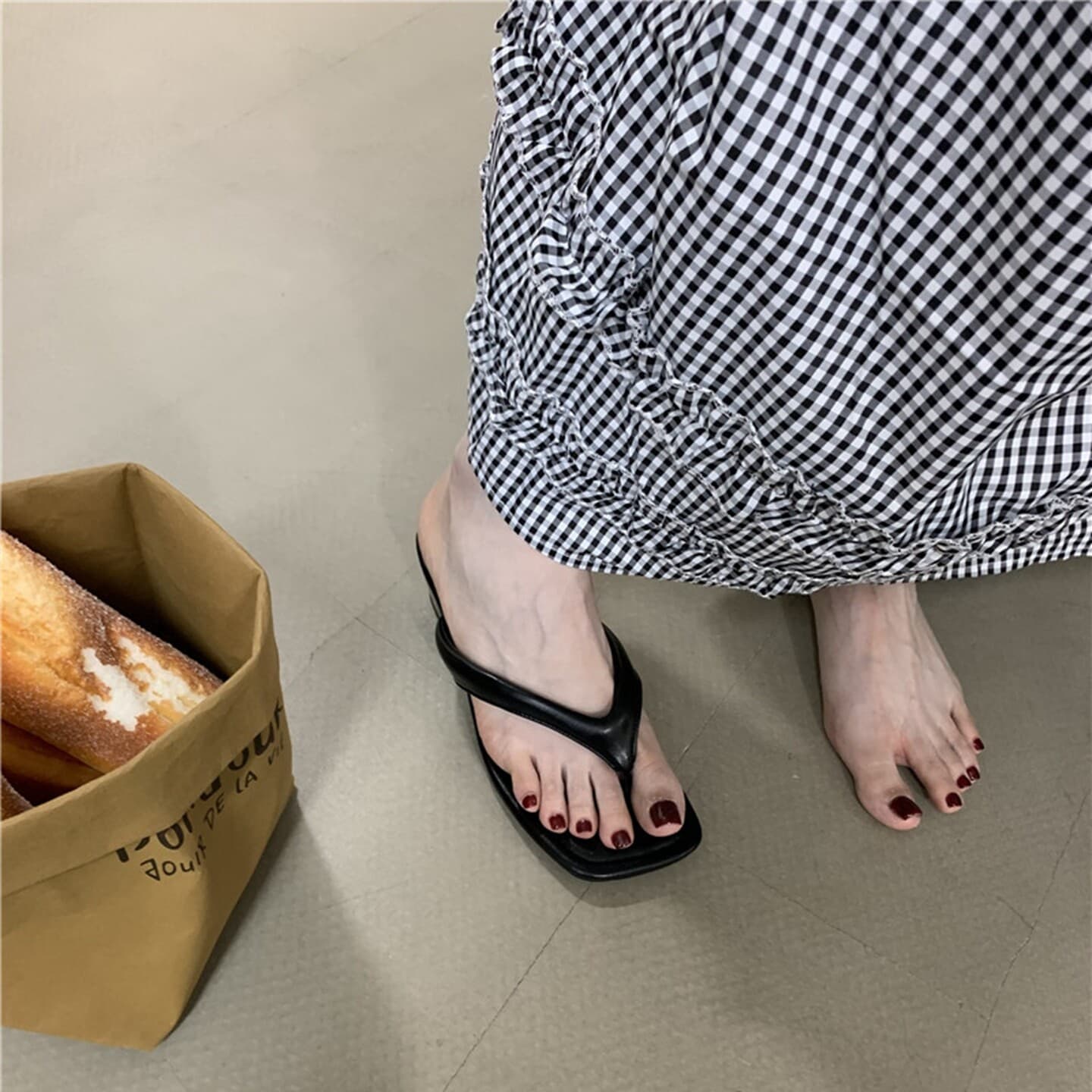 Womens French-style Wedge Sandals With A Square Toe And Leopard Print 6