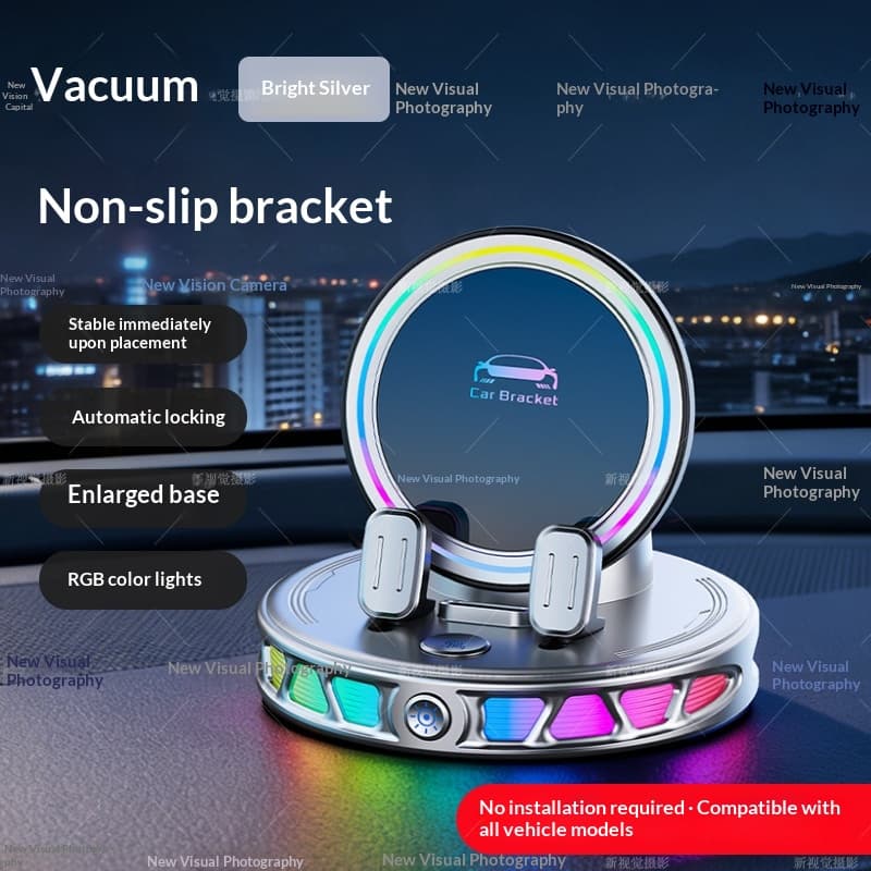 Iridescent RGB Ambient Light Car Wireless Charging Stand 8