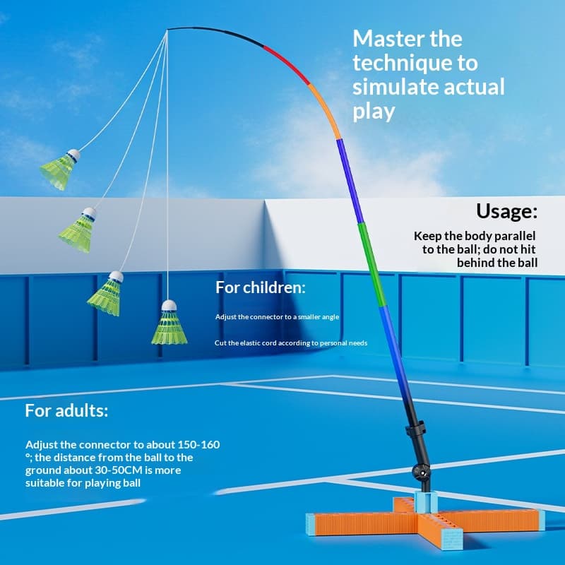 Badminton Single-player Training Device With String Rebound 5