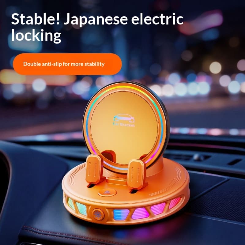 Iridescent RGB Ambient Light Car Wireless Charging Stand 4