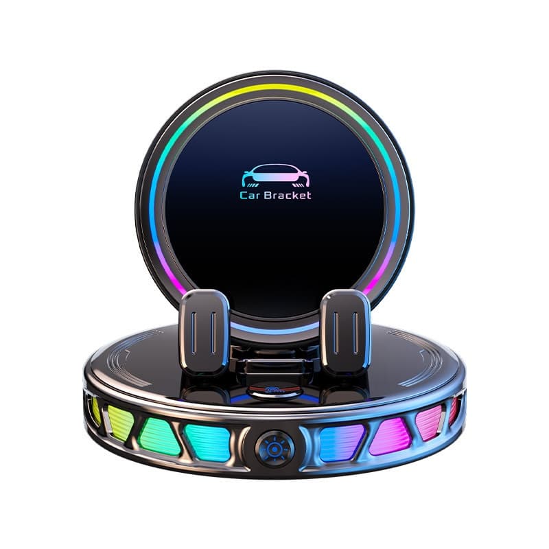 Iridescent RGB Ambient Light Car Wireless Charging Stand 7