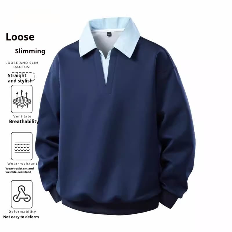 New Faux Two-piece Hoodie Cool And Casual Top 4
