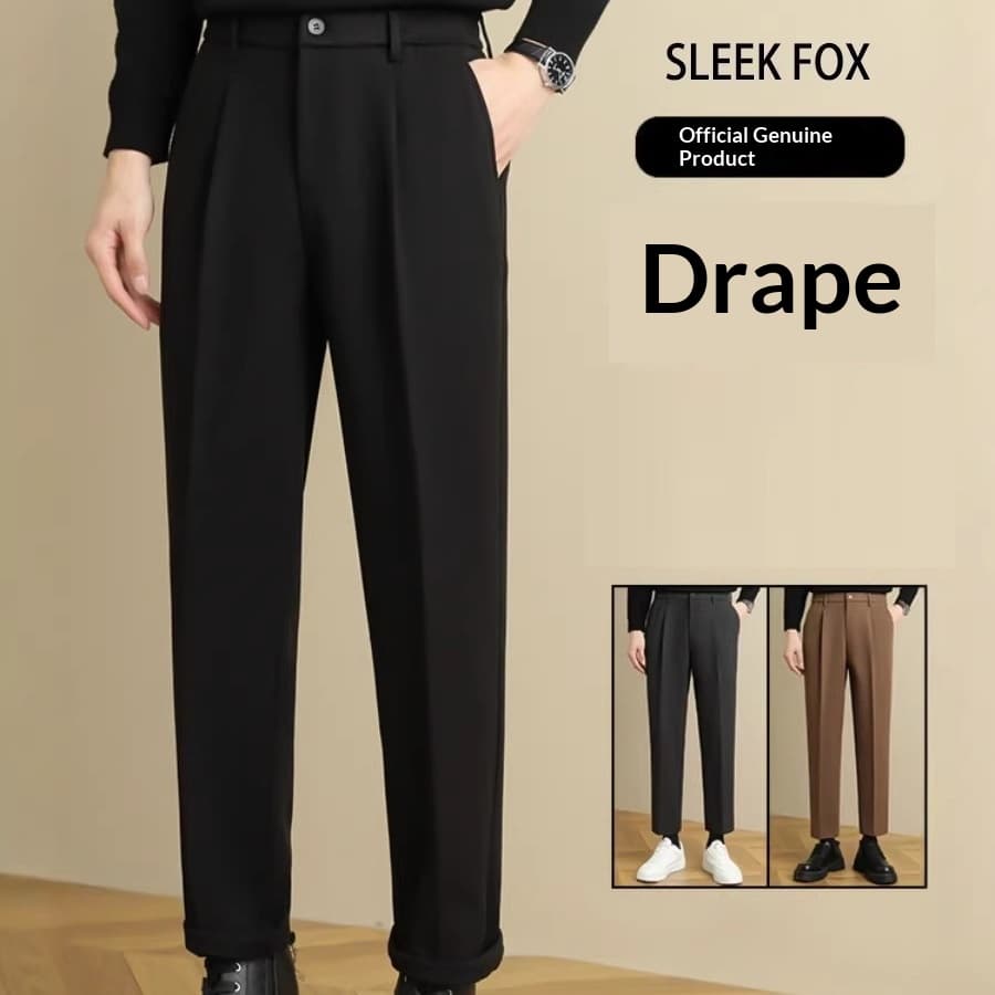Mens Casual Nine-point Loose Straight-leg Pants 3