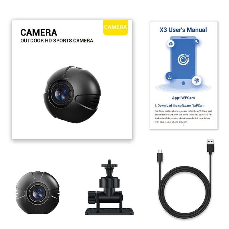 1080p Wireless WiFi Infrared Night vision Action Camera For Cycling Recording 5